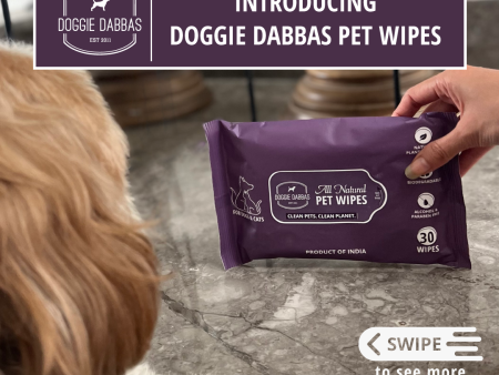 Pet Wet Wipes | Biodegradable | Alcohol Free | Pack of 60 For Cheap