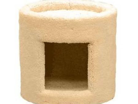 North American Pet One Story Plush Cat Condo Beige 1ea 13 inw X 13 ind X 10.5 inh Fashion