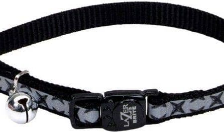 Coastal Pet Lazerbrite Reflective Breakaway Cat Collar Black Diamond - 12 L x 3 8 W Supply