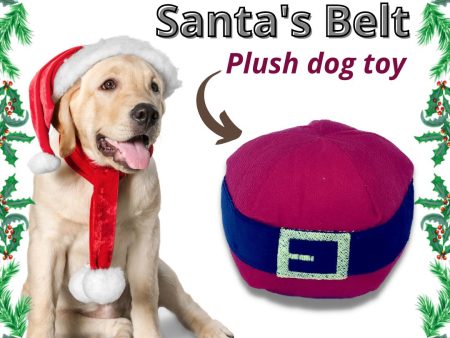 Santa s Belt Plush Dog Toy For Sale