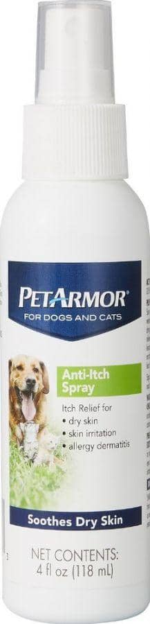 PetArmor Anti-Itch Spray for Dogs and Cats Soothes Dry Skin - 3 oz For Sale